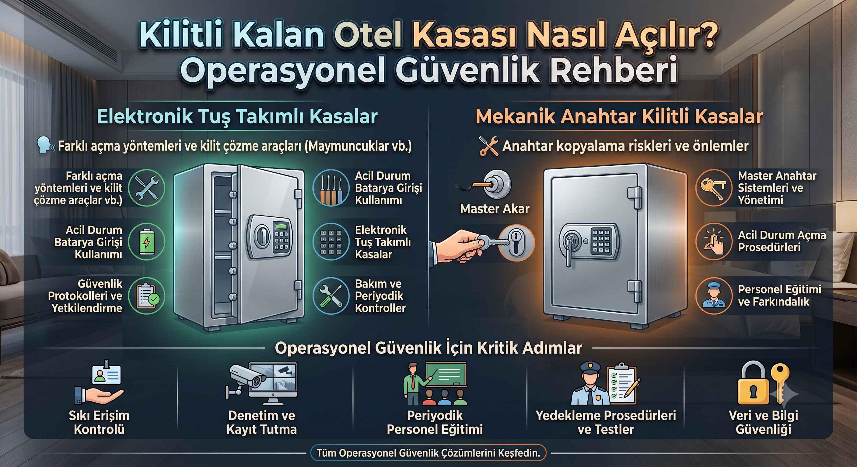 Kilitli Kalan Otel Kasası Nasıl Açılır? Operasyonel Güvenlik Rehberi
